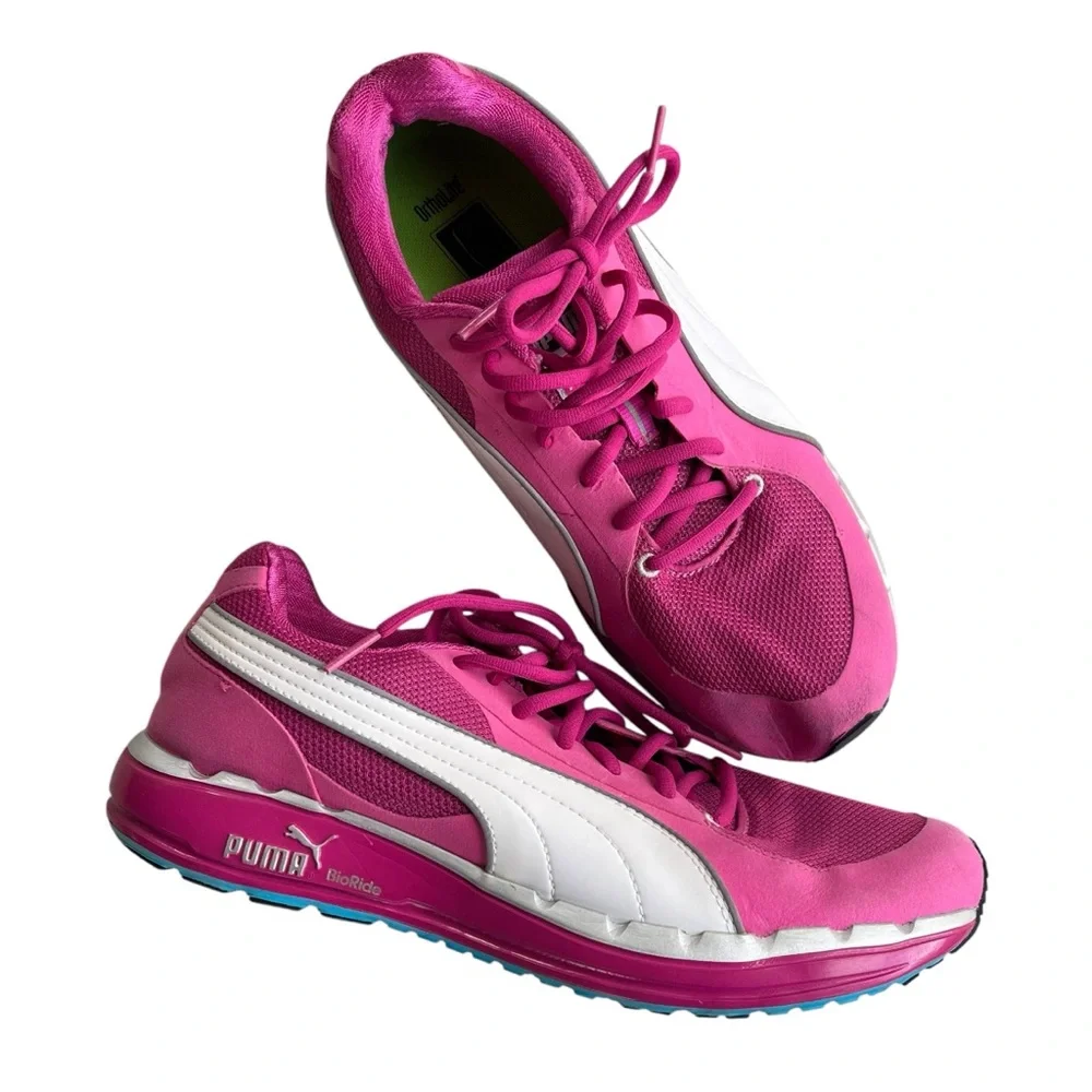 Puma Women Sz 10 Pink Faas 500 Ortholite Cushioned Athletic Lace up Tennis Shoes